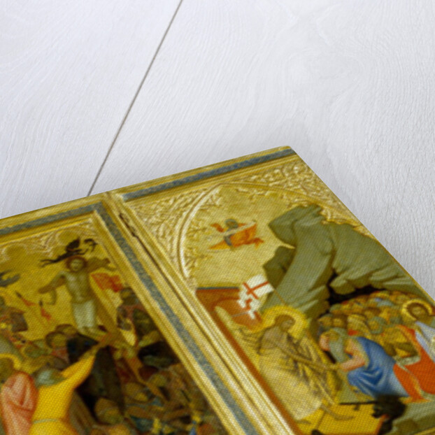 A Triptych: Agony in the Garden, The Crucifixion, and the Raising the Patriarchs and Prophets from the Dead by Andrea Vanni