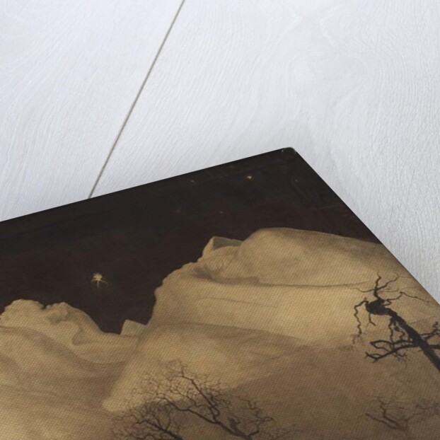 Winter Night in the Mountains. study, 1902-2 by Harald Oscar Sohlberg