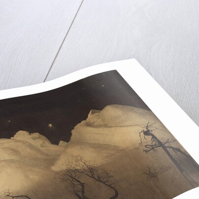 Winter Night in the Mountains. study, 1902-2 by Harald Oscar Sohlberg