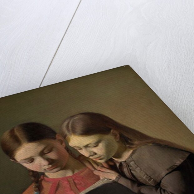 The Artist's Sisters Signe and Henriette Reading a Book, 1826 by Constantin Hansen