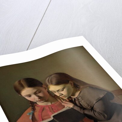 The Artist's Sisters Signe and Henriette Reading a Book, 1826 by Constantin Hansen