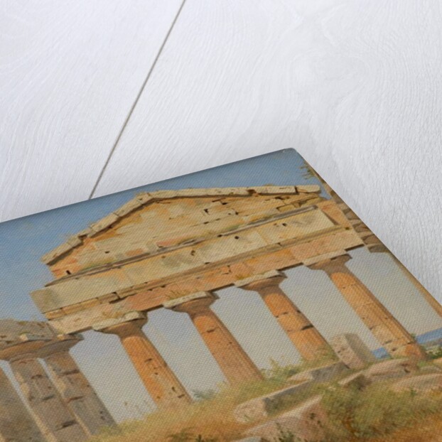 The Temple of Athena in Paestum, 1838 by Constantin Hansen