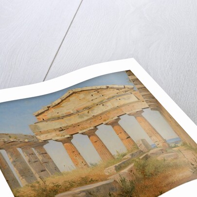 The Temple of Athena in Paestum, 1838 by Constantin Hansen