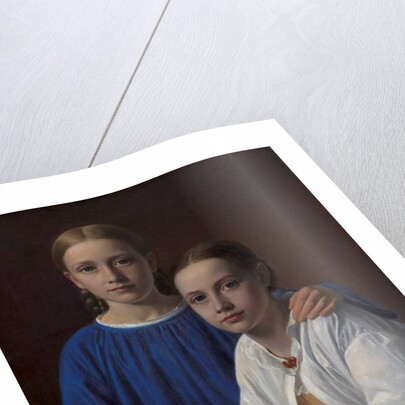Meta Magdalene Hammerich and the Artist's Daughter Kristiane Konstantin Hansen, 1861 by Constantin Hansen