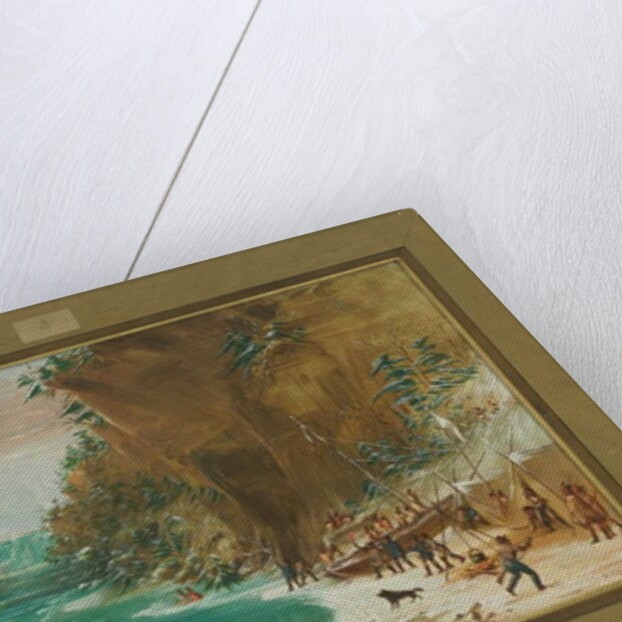 The Expedition Encamped below the Falls of the Niagara on 20th January 1679, 1847-48 by George Catlin