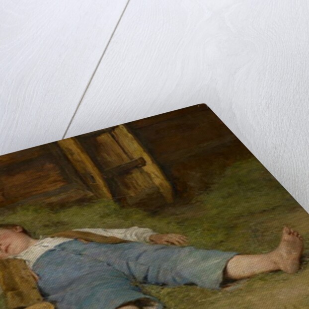 Boy Asleep in the Hay, 1891-97 by Albert Anker