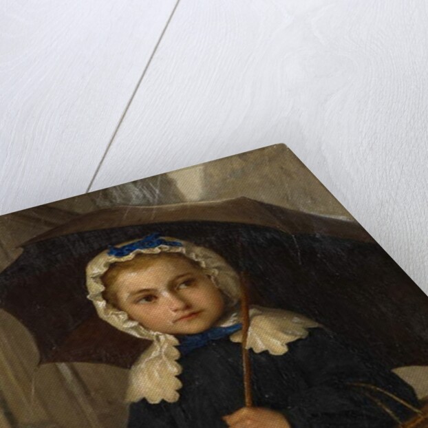 Louise Anker with Umbrella, 1872 by Albert Anker