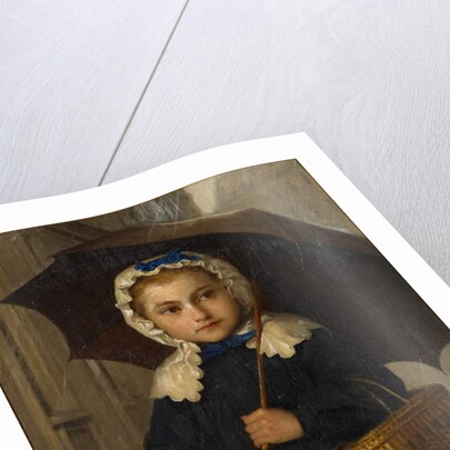 Louise Anker with Umbrella, 1872 by Albert Anker