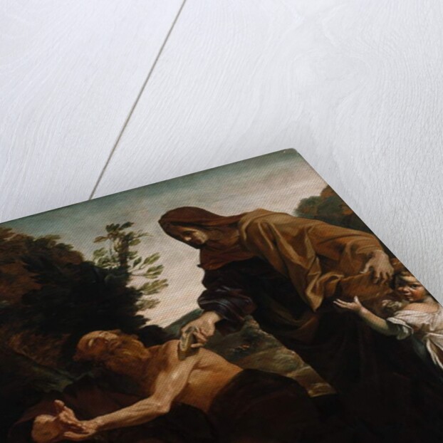 Elijah Receiving Bread from the widow of Zarepath, 1621-24 by Giovanni Lanfranco