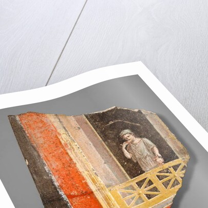 Fragment of a Woman on a Balcony, 10 B.C- 14 A.D by Roman