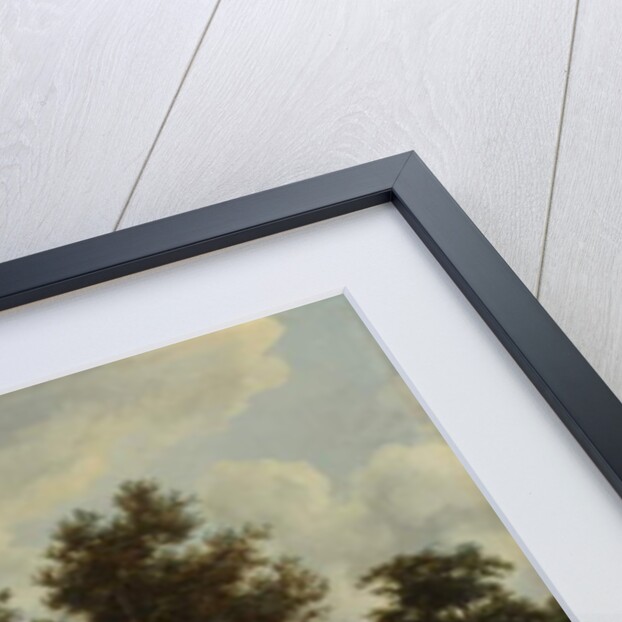 A Wooded Landscape with Travellers on a Path through a Hamlet, c.1665 by Meindert Hobbema