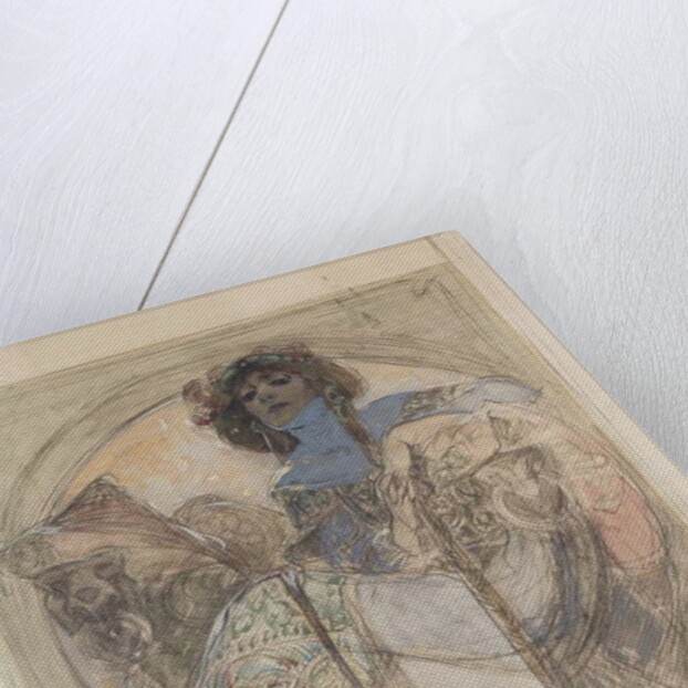 Seated Woman – study for a poster, 1897 by Alphonse Marie Mucha
