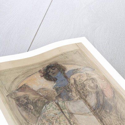 Seated Woman – study for a poster, 1897 by Alphonse Marie Mucha