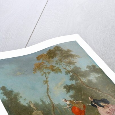 Lady on a Swing - Gallant Scene in the Park 1, c.1760 by Norbert Joseph Carl Grund