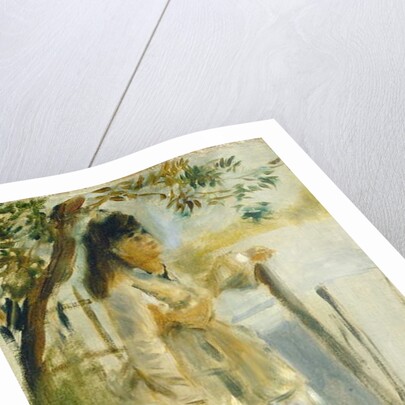 Woman by a Fence, 1866 by Pierre Auguste Renoir