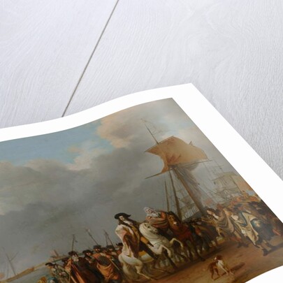The Arrival of Stadholder-King Willem III in the Oranjepolder on 31 January 1691, 1692 by Ludolf I Backhuysen