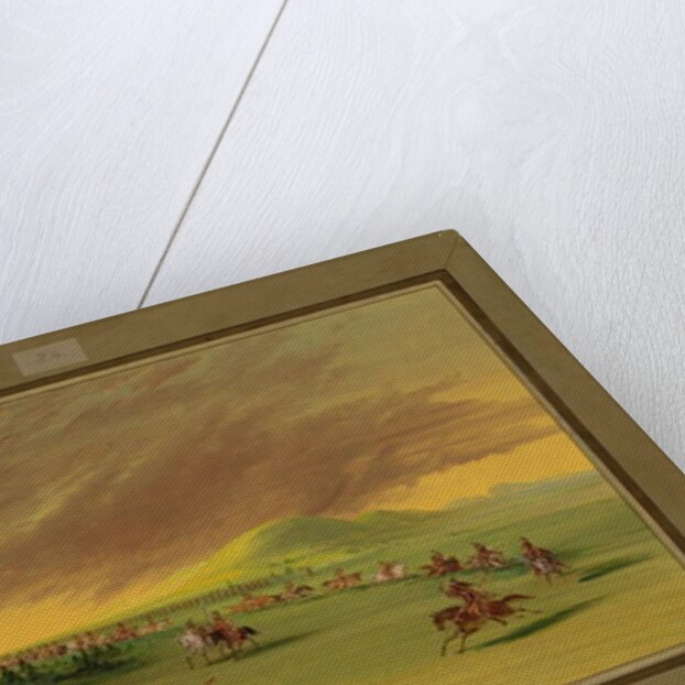 La Salle Meets a War Party of Cenis Indians on a Texas Prairie, April 25th 1686, 1847-48 by George Catlin