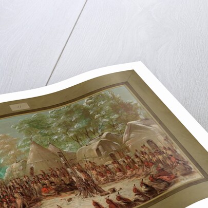 La Salle's Party Feasted in the Illinois Village, January 2nd 1680, 1847-1848 by George Catlin