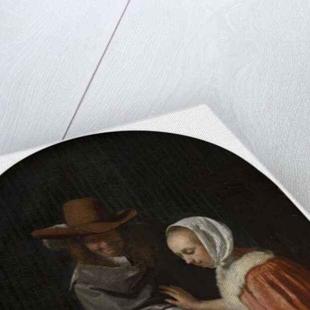 Man and Woman with Two Dogs, known as 'Teasing the Pet', 1660 by Frans van Mieris