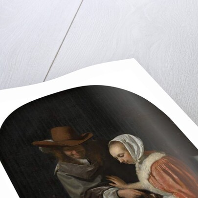 Man and Woman with Two Dogs, known as 'Teasing the Pet', 1660 by Frans van Mieris