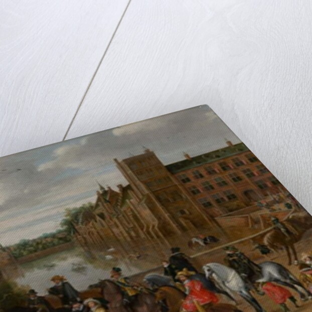 The Princes of Orange and their Families on Horseback, Riding Out from The Buitenhof, The Hague, c. 1621-22 by Pauwels I van Hillegaert