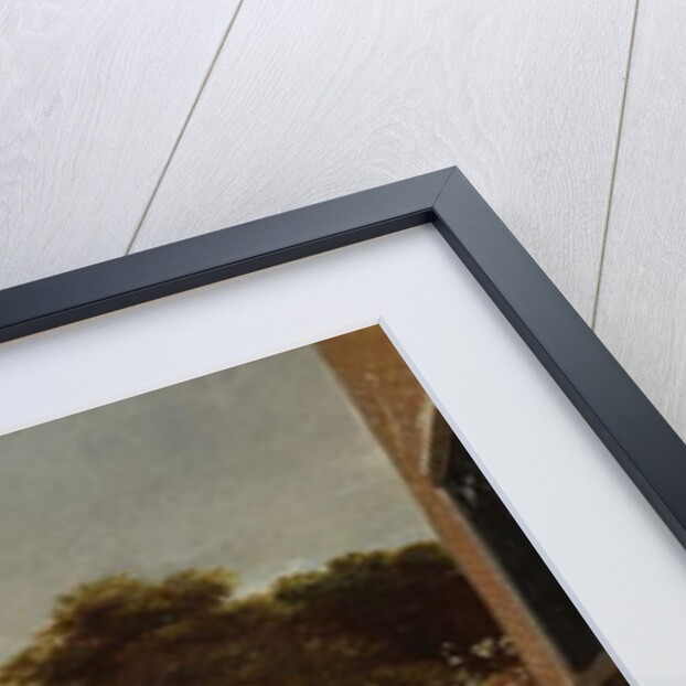 A Man Smoking and a Woman Drinking in a Courtyard, c.1658-60 by Pieter de Hooch