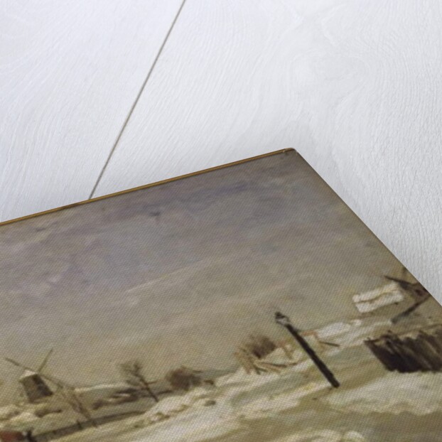 Winter. View of Eriksberg, Stockholm, c.1880 by Carl Skanberg