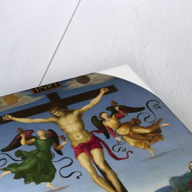 The Crucified Christ with the Virgin Mary, Saints and Angels, c.1502-03 by Raphael