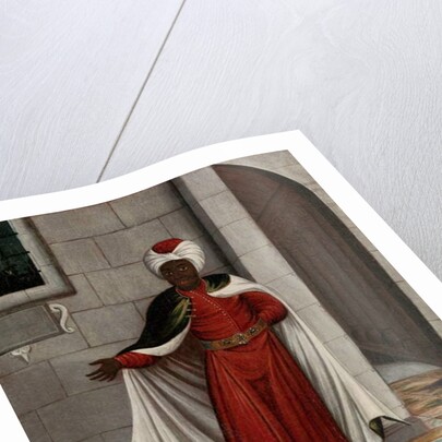 The Kislar Aghassi, Chief of the Black Eunuchs of the Sultan, 1700-37 by Jean Baptiste (circle of) Vanmour