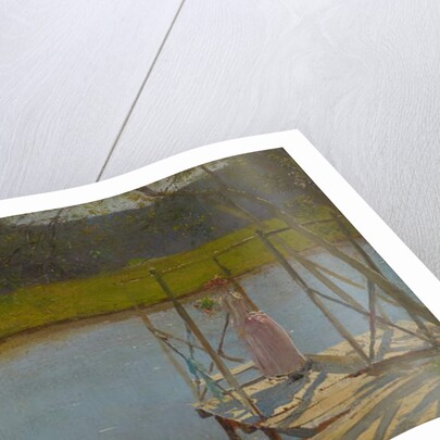 Woman beside a boat, c.1875-85 by Laszlo Mednyanszky