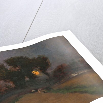 Landscape with setting sun, 1890-1900 by Laszlo Mednyanszky