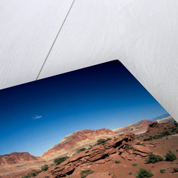 Capitol Dome and Chimney Rock, Capitol Reef National Park, Utah by Anonymous