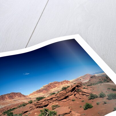 Capitol Dome and Chimney Rock, Capitol Reef National Park, Utah by Anonymous