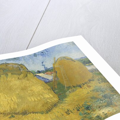 Wheat stacks in Provence, c.1888 by Vincent van Gogh
