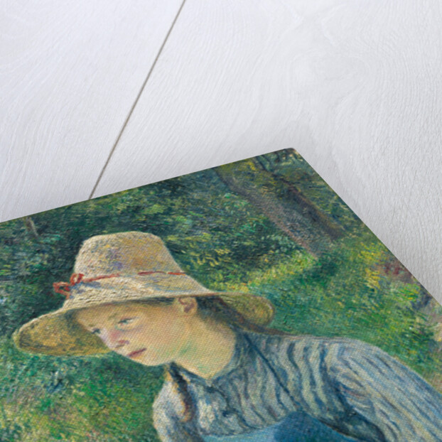Peasant Girl with a Straw Hat, 1881 by Camille Pissarro