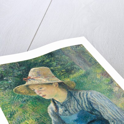 Peasant Girl with a Straw Hat, 1881 by Camille Pissarro