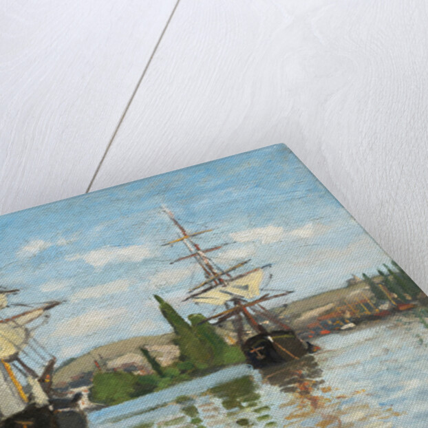 Ships Riding on the Seine at Rouen, 1872- 73 by Claude Monet