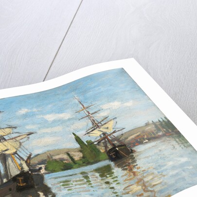 Ships Riding on the Seine at Rouen, 1872- 73 by Claude Monet
