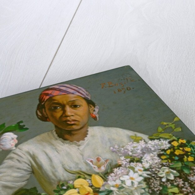 Young Woman with Peonies, 1870 by Jean Frederic Bazille