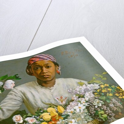 Young Woman with Peonies, 1870 by Jean Frederic Bazille