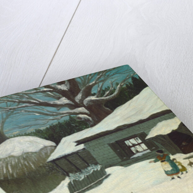 New England Farm in Winter, c.1850 by American School