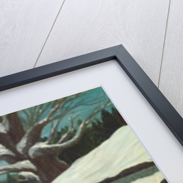 New England Farm in Winter, c.1850 by American School