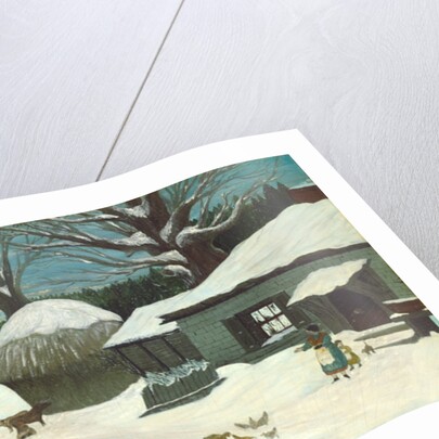 New England Farm in Winter, c.1850 by American School