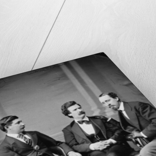 Mark Twain, George Alfred Townsend and David Gray, 1871 by American Photographer