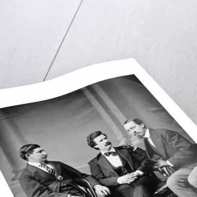 Mark Twain, George Alfred Townsend and David Gray, 1871 by American Photographer