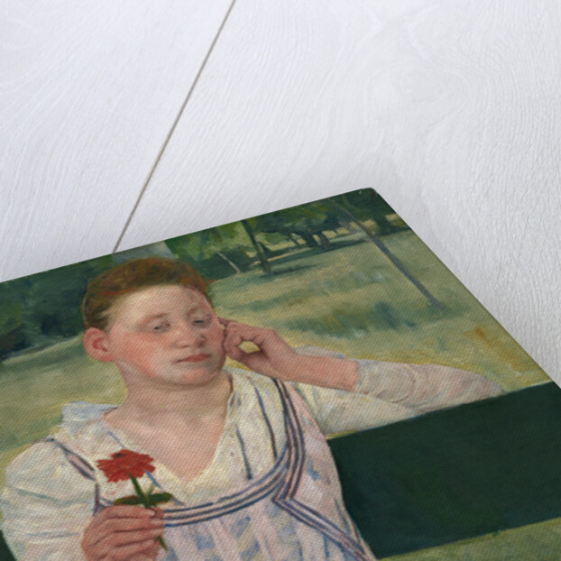 Woman with a Red Zinnia, 1891 by Mary Stevenson Cassatt