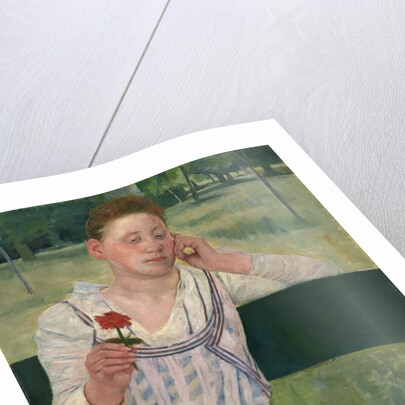 Woman with a Red Zinnia, 1891 by Mary Stevenson Cassatt