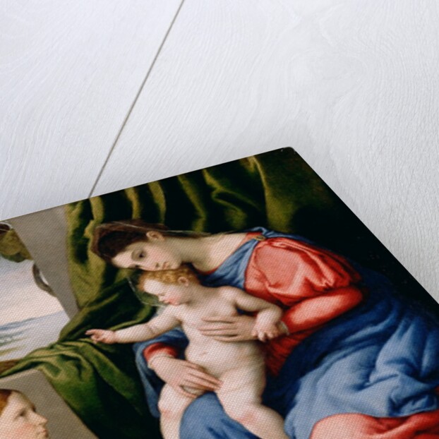 Madonna and Child with Two Donors, 1525-1530 by Lorenzo Lotto
