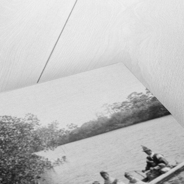 Seminole Indian and family dugout canoe, Miami, Florida, c.1910-20 by Detroit Publishing Co.