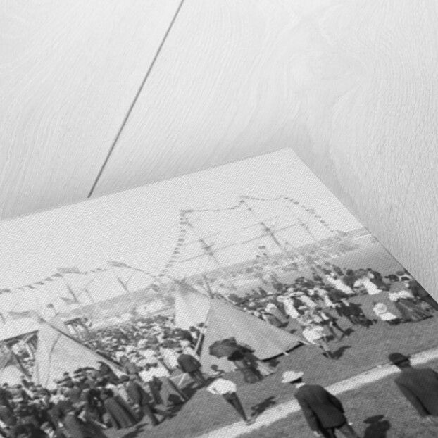 Saint Mary's Canal celebration, reviewing stand and Indian village, c.1905 by Detroit Publishing Co.